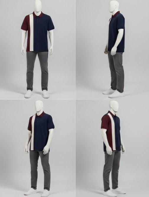 Premium Men’s Color-Block Polo